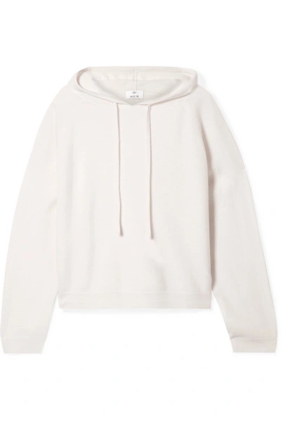 Shop Allude Wool And Cashmere-blend Hoodie In Cream