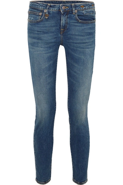 Shop R13 Alison Mid-rise Skinny Jeans In Dark Denim