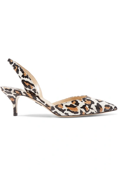 Shop Paul Andrew Rhea Leopard-print Elaphe Slingback Pumps In Leopard Print