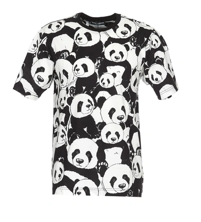 Shop Dolce & Gabbana Panda Print T In Multi