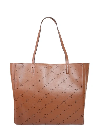 Shop Stella Mccartney Faux Leather Tote Bag In Brown
