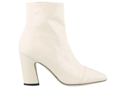 Shop Jimmy Choo Mirren 85 Ankle Boots In White