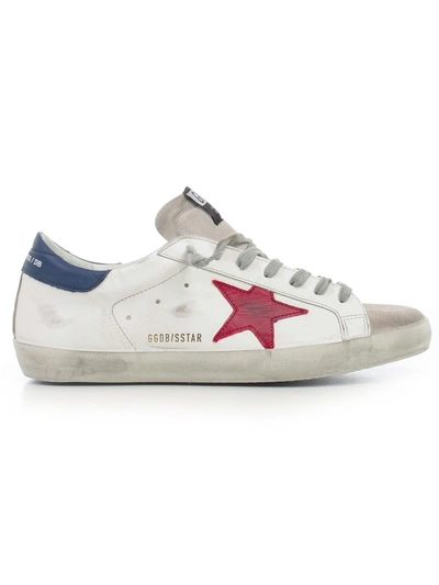 Shop Golden Goose Deluxe Brand Superstar Sneakers In White Leather Red Star