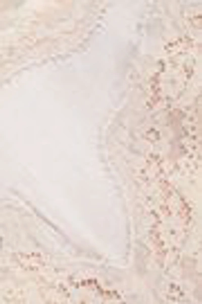 Shop Stella Mccartney Clara Stretch-silk And Lace Briefs In Pastel Pink