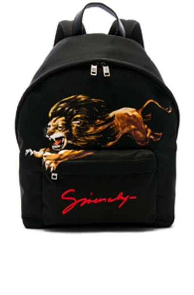 Shop Givenchy Lion Print Backpack In Multi