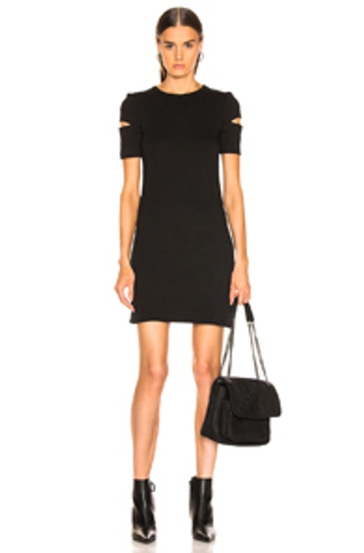 Shop Helmut Lang Ribbed Dress In Black