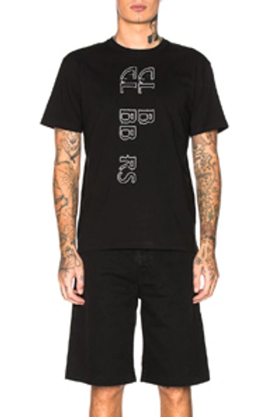 Shop Raf Simons Clubbers Graphic Tee In Black