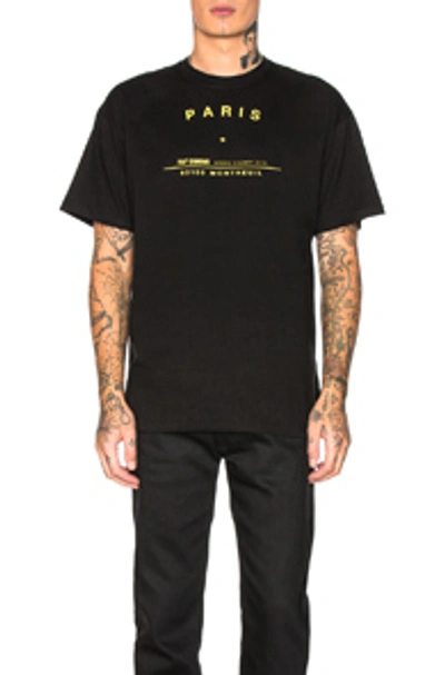 Shop Raf Simons Big Fit Tour Graphic Tee In Black