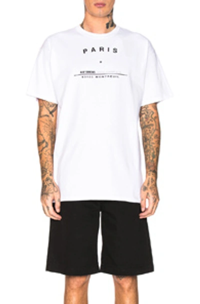 Shop Raf Simons Big Fit Tour Graphic Tee In White