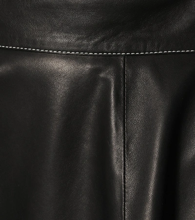 Shop Loewe Lamb Leather Skirt In Black
