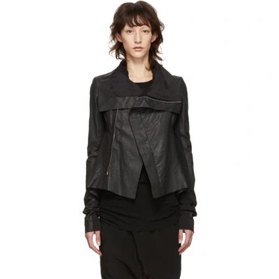 Shop Rick Owens Black Naska Biker Jacket In 09 Black