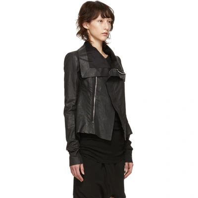 Shop Rick Owens Black Naska Biker Jacket In 09 Black