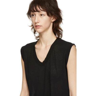 Shop Rick Owens Black Sleeveless T-shirt In 09 Black