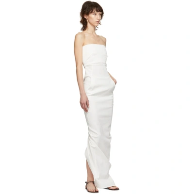 Shop Rick Owens White Bustier Gown