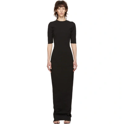 Shop Rick Owens Black Office Gown In 09 Black