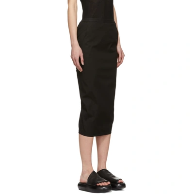 Shop Rick Owens Black Short Soft Pillar Skirt In 09 Black