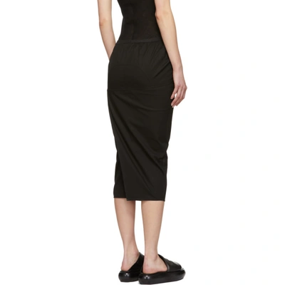 Shop Rick Owens Black Short Soft Pillar Skirt In 09 Black