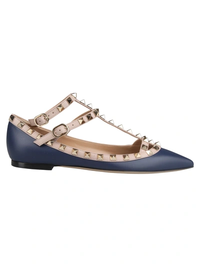 Shop Valentino Flat Shoes In Pure Blue