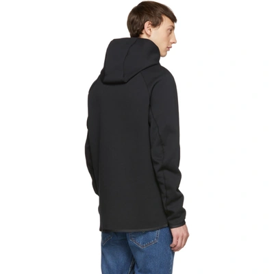 Shop Nike Black Tech Fleece Hoodie In 010 Black