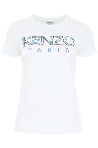 Shop Kenzo Logo T-shirt In White|bianco