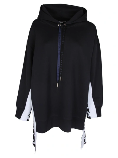 Shop Stella Mccartney Logo Print Hoodie In Ink