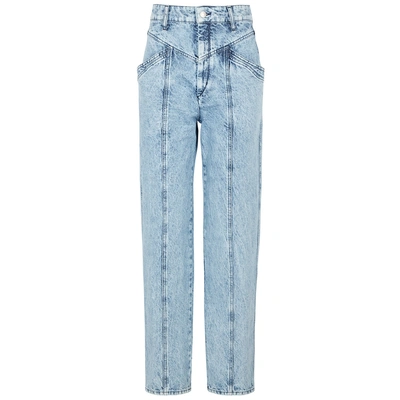 Shop Isabel Marant Lenia Light Blue Acid-washed Jeans