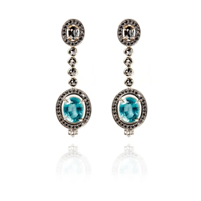 Shop Ara Vartanian Apatite And Diamonds Earrings