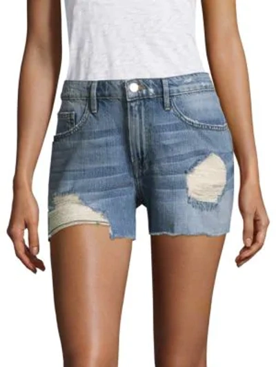 Shop Frame Albion Distressed Denim Shorts