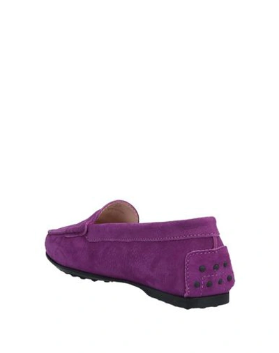 Shop Hogan Loafers In Purple