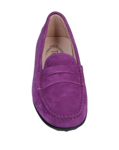 Shop Hogan Loafers In Purple