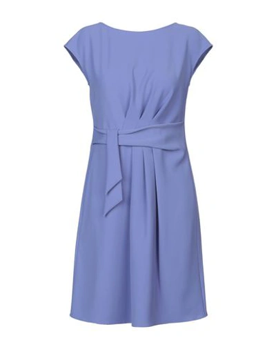 Shop Armani Collezioni Short Dresses In Lilac