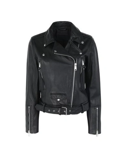 Shop Allsaints Biker Jacket In Black