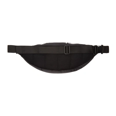 Shop Champion Reverse Weave Black Lace-up Logo Belt Bag In 003 Black