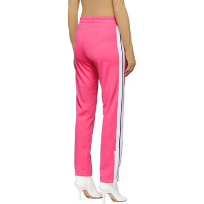 Shop Palm Angels Pink Classic Track Pants In Fuxia/white