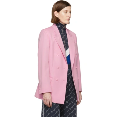 Shop Stella Mccartney Pink Wool Twill Tailoring Blazer In 5860 -pink