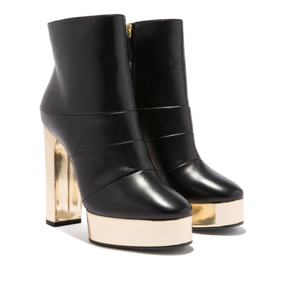 Shop Casadei Manu In Black And Golden