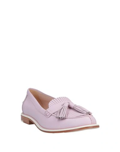 Shop Tod's Woman Loafers Lilac Size 5 Soft Leather In Purple