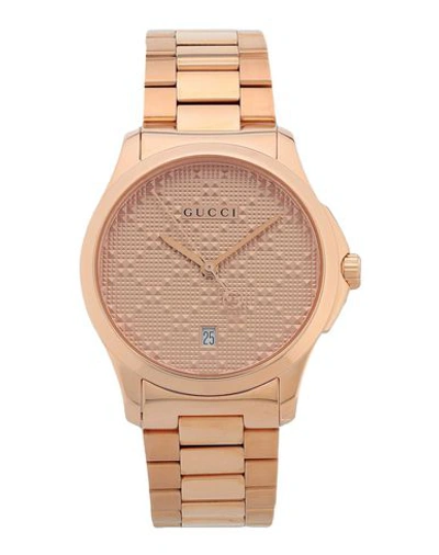 Shop Gucci Wrist Watch In Copper