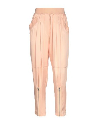 Shop Pinko Casual Pants In Pale Pink
