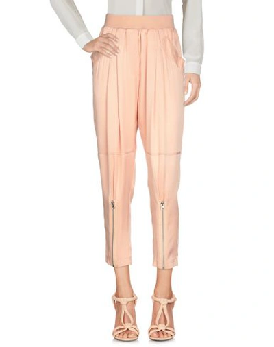Shop Pinko Casual Pants In Pale Pink
