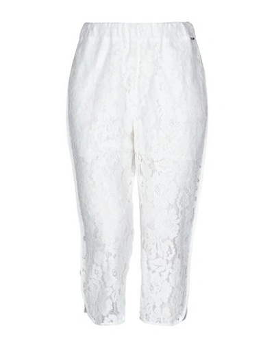 Shop Liu •jo Woman Pants Ivory Size 6 Cotton, Polyamide, Viscose In White