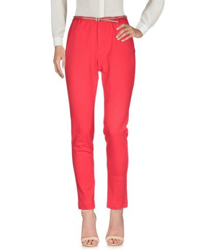 Shop Maison Scotch Casual Pants In Red