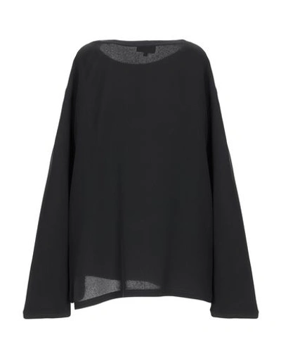 Shop Giorgio Armani Woman Blouse Black Size 6 Silk, Polyamide, Elastane
