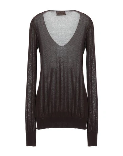 Shop Dondup Sweater In Dark Brown