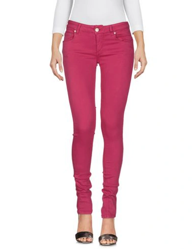 Dondup Denim Pants In Fuchsia