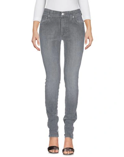 Shop Nudie Jeans Co Woman Jeans Lead Size 28w-32l Cotton, Elastane In Grey