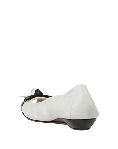 Shop Stuart Weitzman Ballet Flats In White