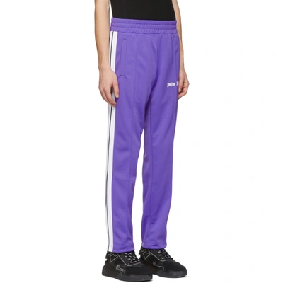 Shop Palm Angels Purple Classic Track Pants In 9501prplwht