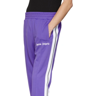 Shop Palm Angels Purple Classic Track Pants In 9501prplwht