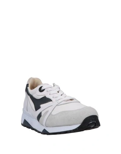 Shop Diadora Heritage Man Sneakers White Size 6.5 Soft Leather, Textile Fibers